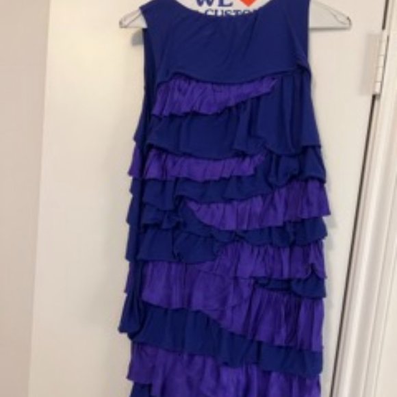 Crewcuts size 14 purple ruffled dress - Picture 1 of 3